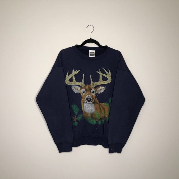 Tultex Other - Vintage Distressed Deer Buck Sweater Sz. XL